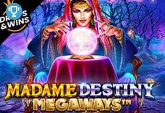 A mysterious and captivating image of the 'Madame Destiny Megaways' game, evoking the aura of clairvoyance and the magical atmosphere of the title.